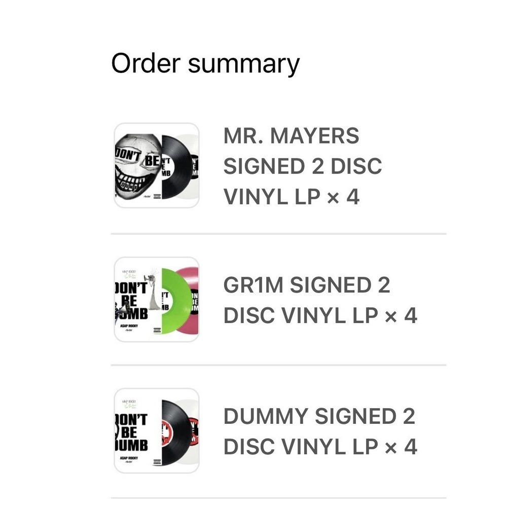 SIGNED ASAP ROCKY Dont Be Dumb Mr Mayers Vinyl 2xLP Insert Black IN HAND ❤️✅ NEW - Picture 4 of 14